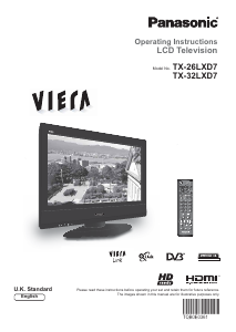Bruksanvisning Panasonic TX-26LXD7 Viera LCD TV