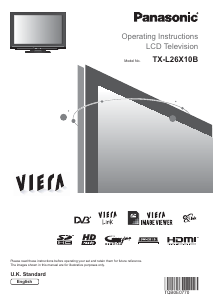 Bruksanvisning Panasonic TX-L26X10B Viera LCD TV
