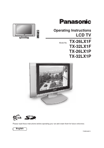 Bruksanvisning Panasonic TX-32LX1P LCD TV