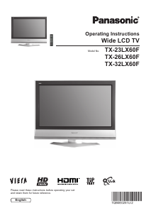 Bruksanvisning Panasonic TX-32LX60F Viera LCD TV