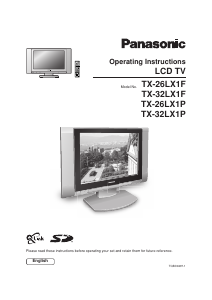 Manual Panasonic TX-26LX1F LCD Television