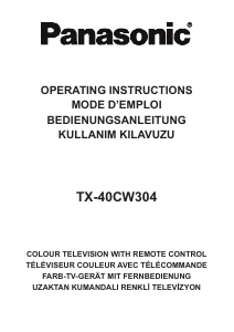 Mode d’emploi Panasonic TX-40CW304 Téléviseur LCD