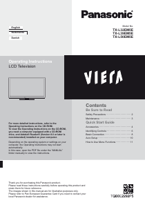 Bruksanvisning Panasonic TX-L50EM5E Viera LCD TV