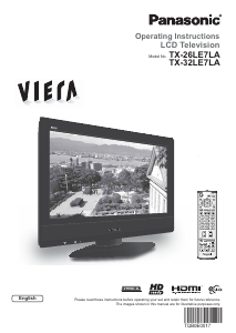 Bruksanvisning Panasonic TX-26LE7LA Viera LCD TV
