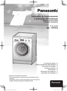 Manual Panasonic NA-107VC5WES Máquina de lavar roupa
