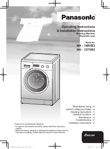 Bruksanvisning Panasonic NA-127VB3WAE Tvättmaskin