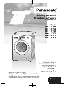 Bruksanvisning Panasonic NA-127VB6WGB Tvättmaskin
