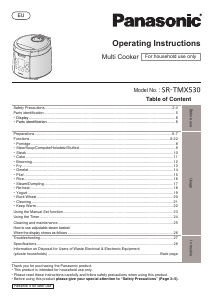 Handleiding Panasonic SR-TMX530 Multicooker