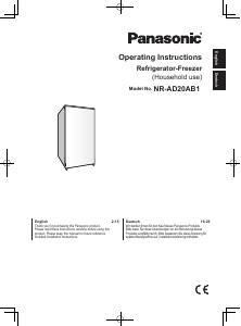 Handleiding Panasonic NR-AD20AB1 Koelkast