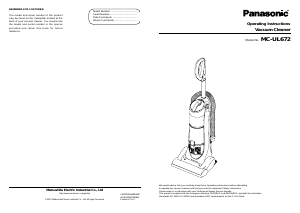 Handleiding Panasonic MC-UL672 Stofzuiger