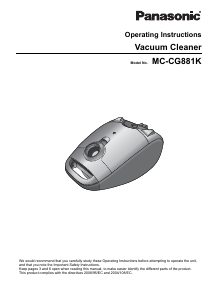 Handleiding Panasonic MC-CG881K Stofzuiger