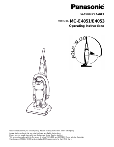 Manual Panasonic MC-E4051 Vacuum Cleaner