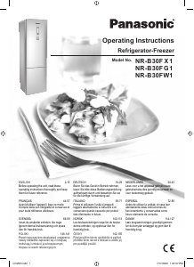Mode d’emploi Panasonic NR-B30FX1 Réfrigérateur combiné