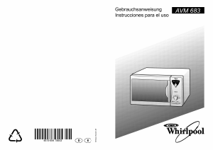 Manual de uso Whirlpool AVM 683/Ix Microondas