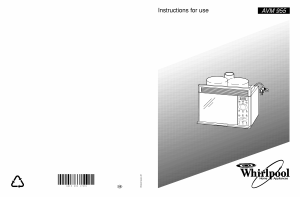 Bruksanvisning Whirlpool AVM 955/WP/BL/NL/BE* Mikrovågsugn