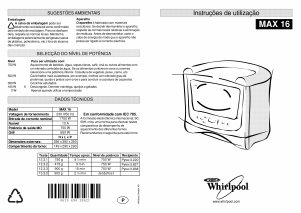 Manual Whirlpool MAX 16/BL Micro-onda