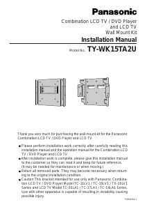 Handleiding Panasonic TY-WK15TA2U Muurbeugel