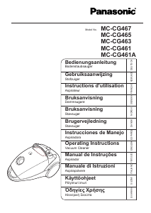Handleiding Panasonic MC-CG461A Stofzuiger