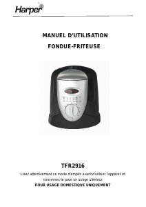 Handleiding Harper TFR2916 Friteuse