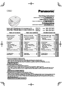 Mode d’emploi Panasonic SR-DF101 Cuiseur à riz