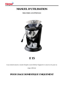 Mode d’emploi Harper E15 Machine à expresso