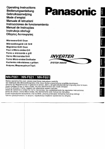 Manual Panasonic NN-F621MB Micro-onda