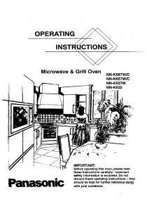 Manual Panasonic NN-K657 Microwave