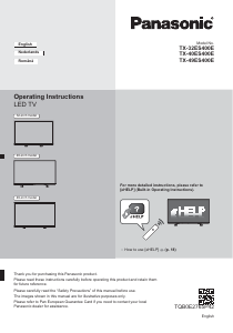 Handleiding Panasonic TX-32ES400E LED televisie