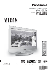 Bruksanvisning Panasonic TX-32LE7FS Viera LCD TV