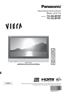 Bruksanvisning Panasonic TX-32LM70P Viera LCD TV