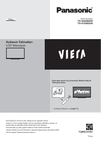 Kullanım kılavuzu Panasonic TX-42ASE650 Viera LCD televizyon