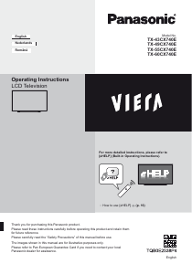 Handleiding Panasonic TX-43CX740E Viera LCD televisie