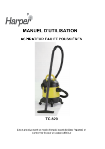 Mode d’emploi Harper TC820 Aspirateur