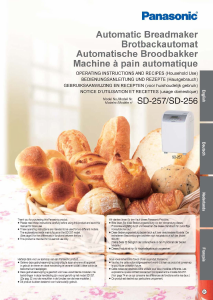 Manual Panasonic SD-256WTS Bread Maker