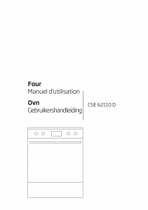 Handleiding BEKO CSE 62110 Fornuis