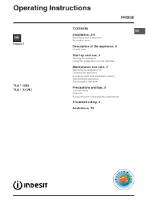 Handleiding Indesit TLA 1 S (UK) Koelkast