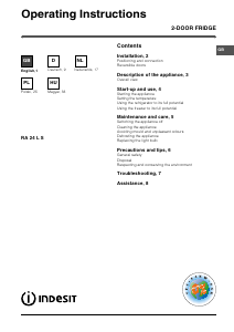 Handleiding Indesit RA 24 I S (GE) (0) Koel-vries combinatie