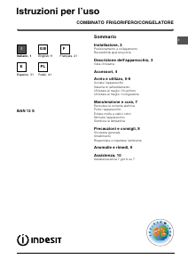 Manuale Indesit BAN 12 S (0) Frigorifero-congelatore