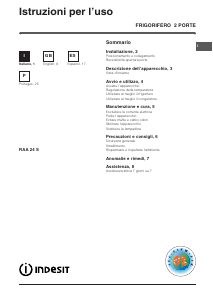 Handleiding Indesit RAA 24 S (EU) Koel-vries combinatie