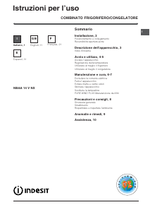 Manual Indesit NBAA 14 V NX Fridge-Freezer