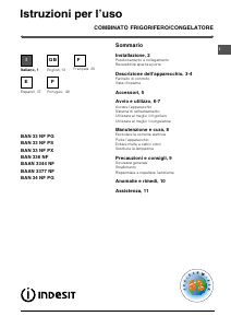 Manual Indesit BAN 33 NF P X (0) Frigorífico combinado