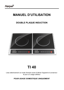 Mode d’emploi Harper TI40 Table de cuisson