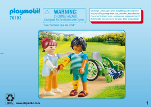 Mode d’emploi Playmobil set 70193 Rescue Patient en fauteuil roulant