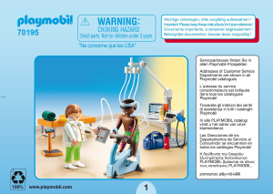 Mode d’emploi Playmobil set 70195 Rescue Cabinet de kinésithérapeute