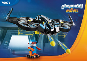 Manuale Playmobil set 70071 The Movie Robotitron con drone