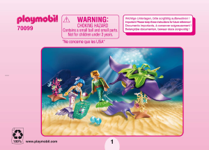 Manuale Playmobil set 70099 Fairy World Cercatori di perle con razza
