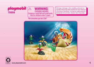 Mode d’emploi Playmobil set 70098 Fairy World Sirène avec escargot des mers