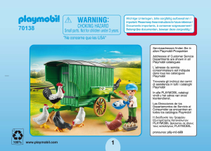 Handleiding Playmobil set 70138 Farm Kind met kippenhok