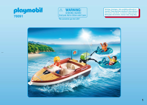 Handleiding Playmobil set 70091 Leisure Motorboot met funtubes