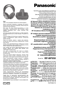 Manuál Panasonic RP-WF950 Sluchátka